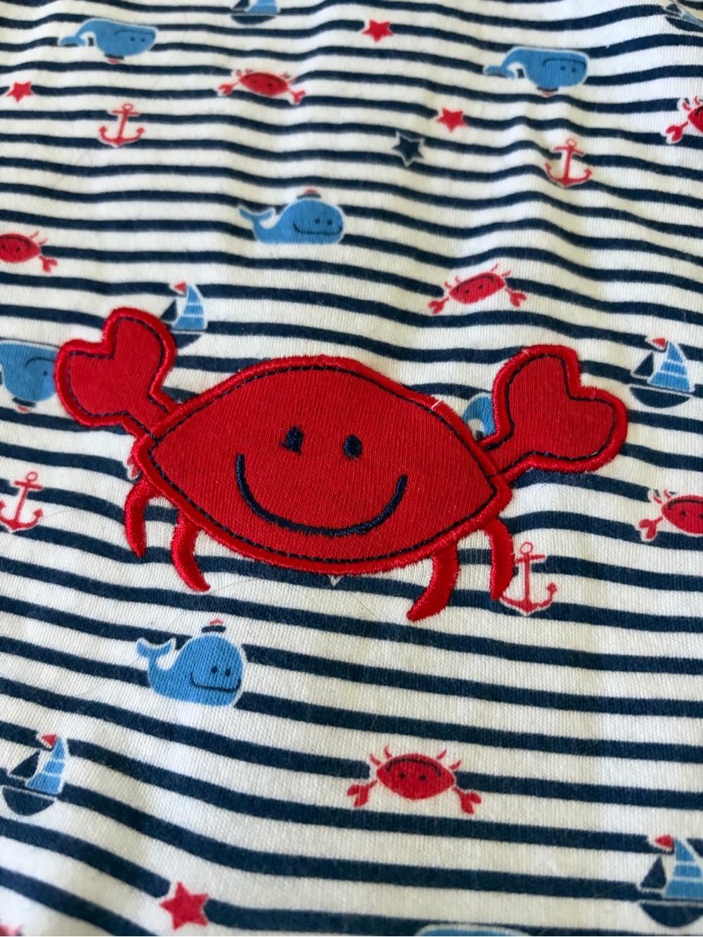 Quacker Jack Red, White, & Blue Beachy Baby Romper - Picture 5 of 5